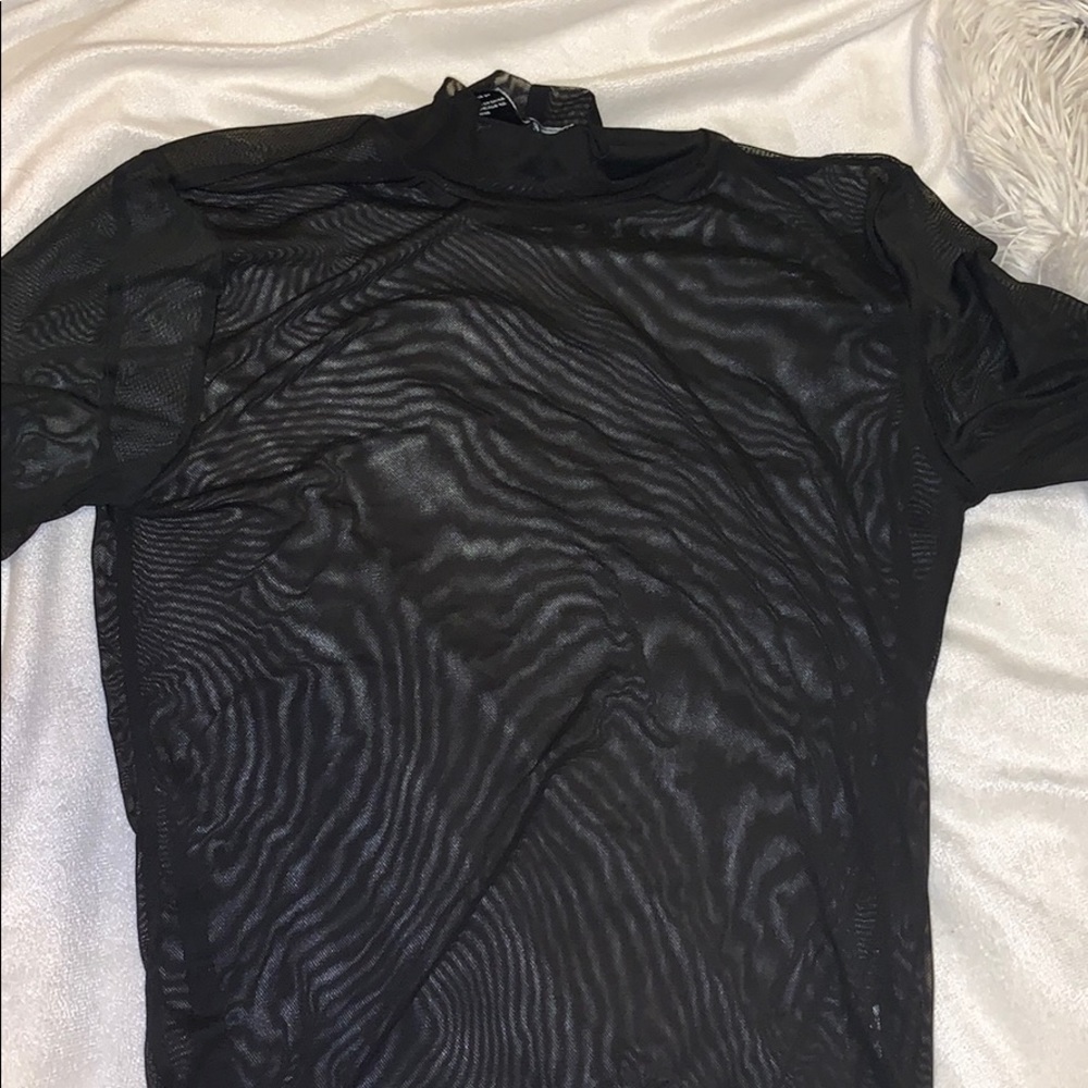 mesh turtle neck